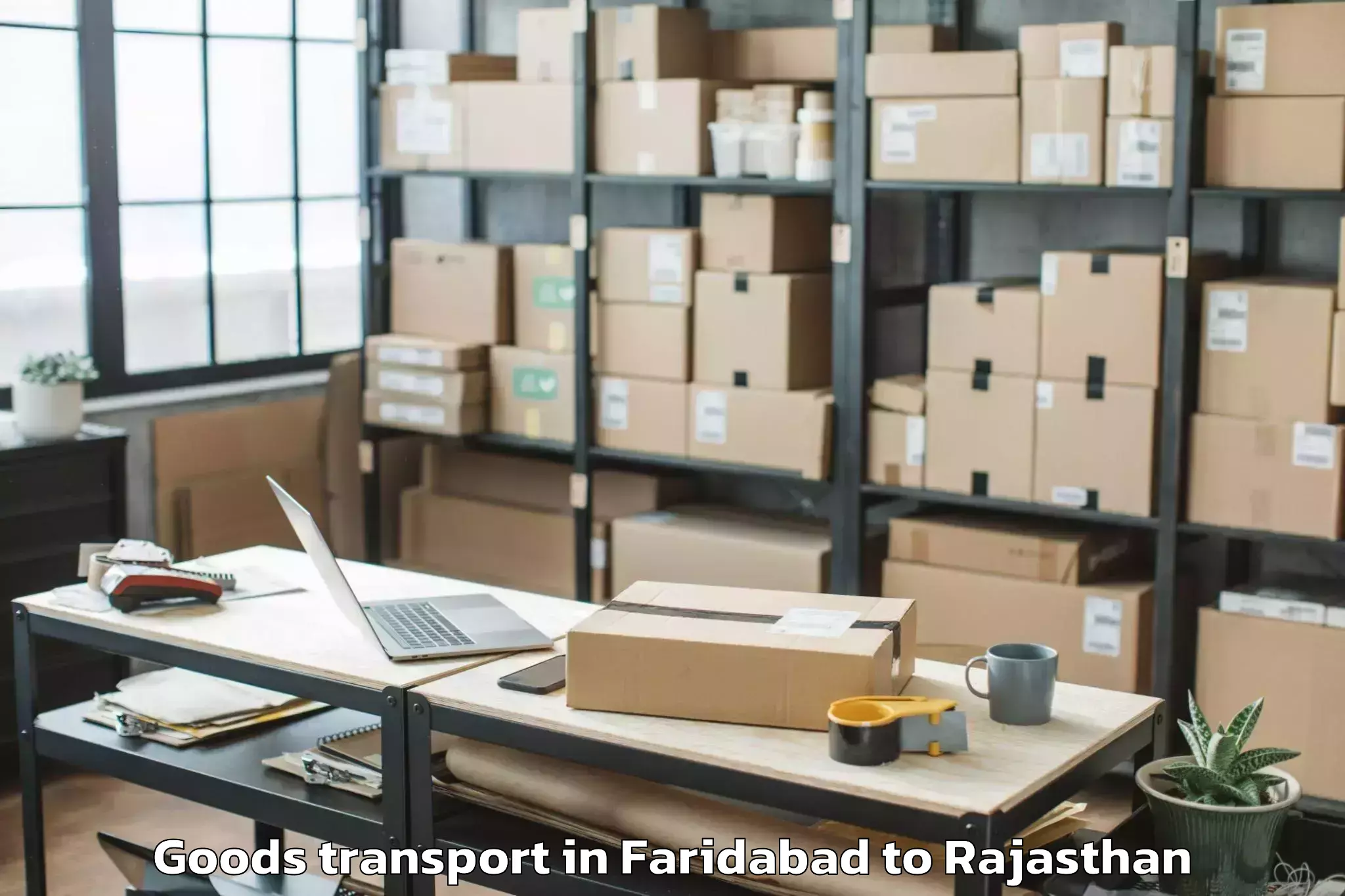 Quality Faridabad to Kherwara Goods Transport